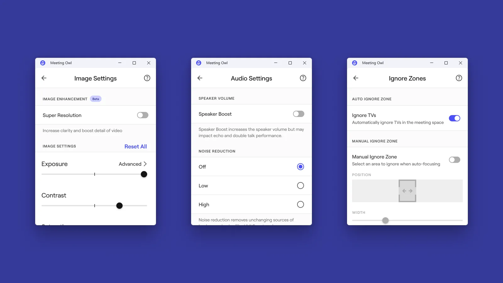 Settings and customization interface